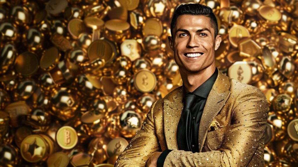 Ronaldo vagyona ábrázolása grafikonon, részletes elemzéssel